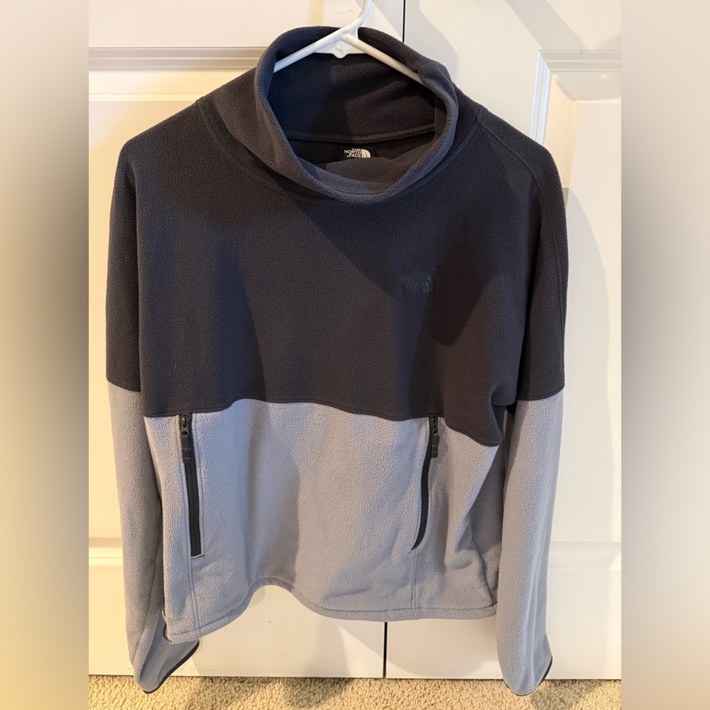The North Face Glacier Funnel Neck Pullover Fleece Womens Medium Gray